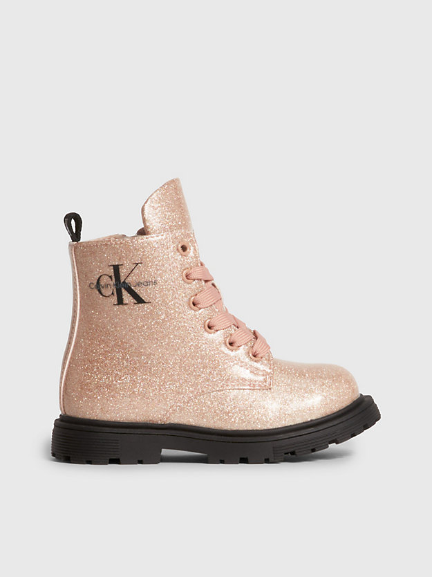 PINK Recycled Kids Glitter Boots for girls CALVIN KLEIN JEANS