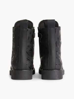 BLACK Kinder-Boots mit Logo für Maedchen CALVIN KLEIN JEANS