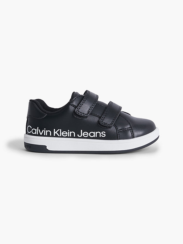 BLACK Recycled Toddlers-Kids Trainers for kids unisex CALVIN KLEIN JEANS
