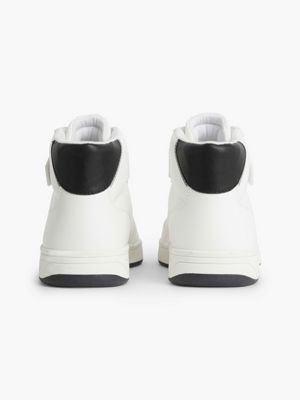 WHITE/BLACK Recycled Kids High-Top Trainers for kids unisex CALVIN KLEIN JEANS