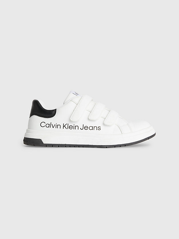 WHITE/BLACK Recycled Kids Trainers for kids unisex CALVIN KLEIN JEANS