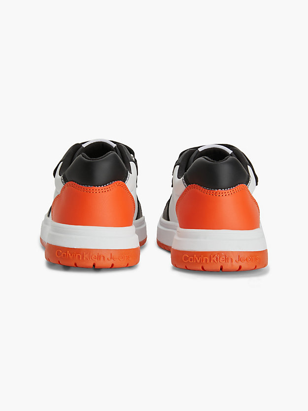 BLACK/ORANGE/WHITE Recycled Kids Trainers for kids unisex CALVIN KLEIN JEANS