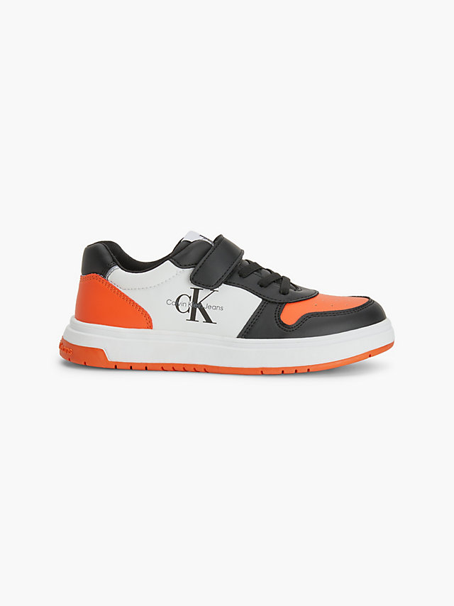 Black/orange/white > Детские кроссовки из переработанного материала > undefined kids unisex - Calvin Klein