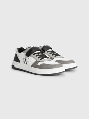 GREY/WHITE/BLACK Recycled Kids Trainers for kids unisex CALVIN KLEIN JEANS