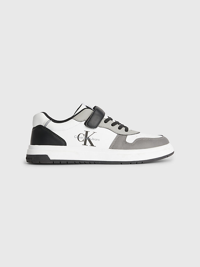 Grey/white/black Recycled Kids Trainers undefined kids unisex Calvin Klein