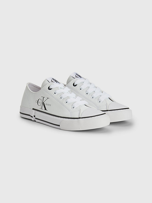 WHITE Recycled Kids Trainers for kids unisex CALVIN KLEIN JEANS