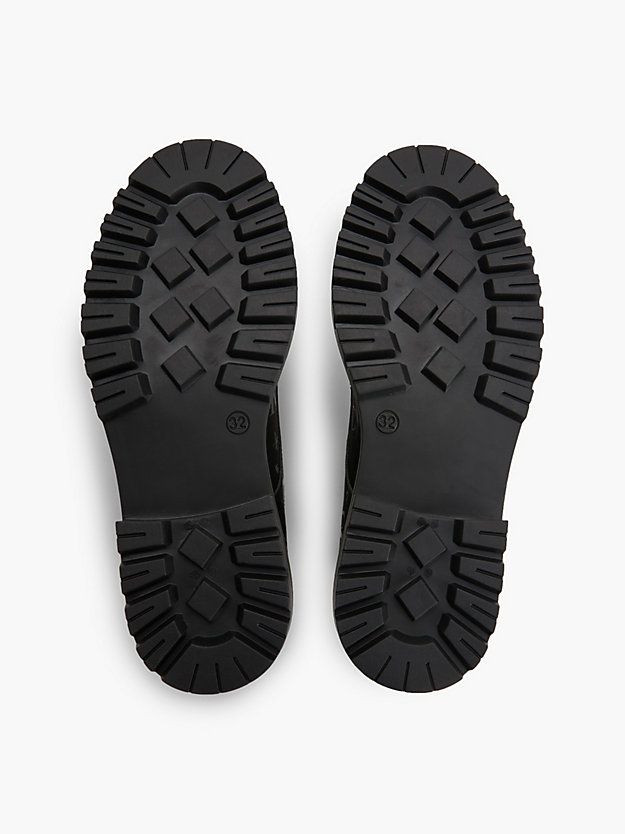 black kids logo lace-up shoes for kids unisex calvin klein jeans
