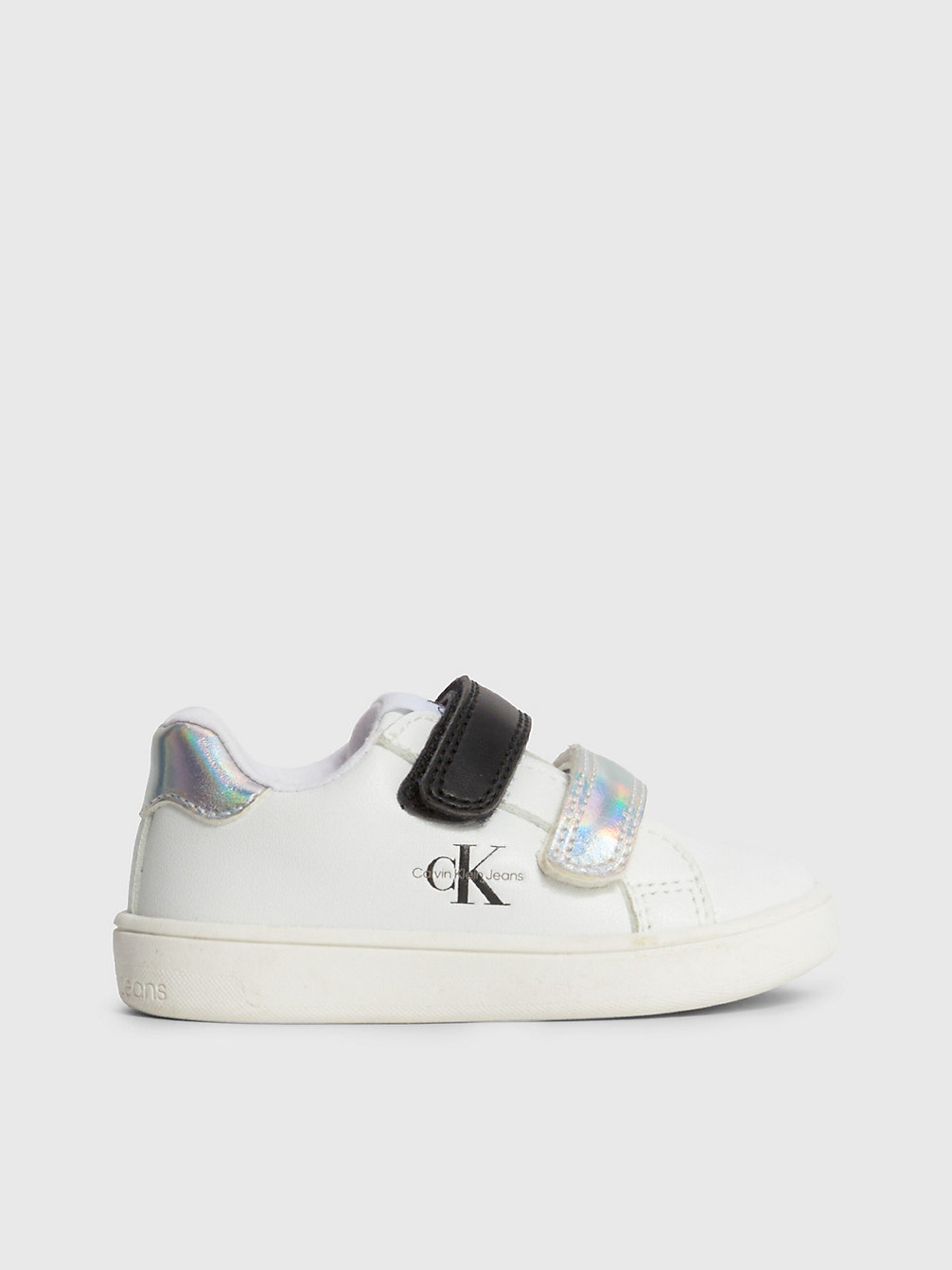 WHITE/SILVER/BLACK Sneakers Met Klittenband Voor Peuters En Kids undefined meisjes Calvin Klein