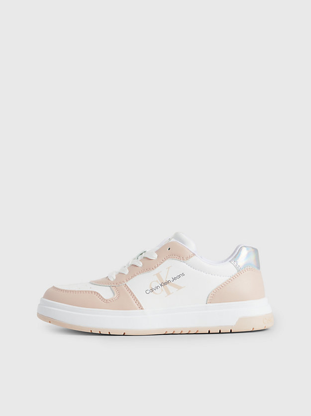 PINK/WHITE Kids Recycled Trainers for girls CALVIN KLEIN JEANS