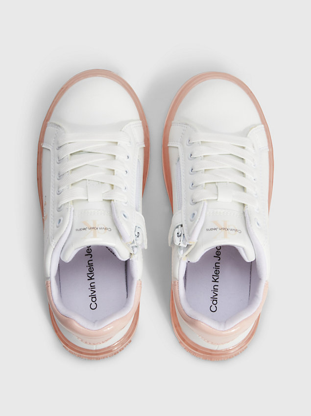 white kids recycled trainers for girls calvin klein jeans