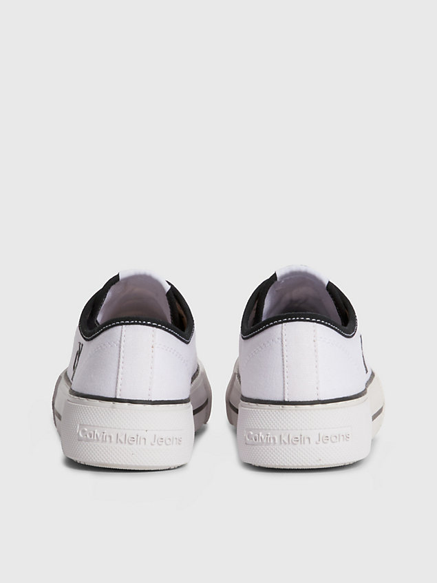 white recycelte plateau-sneakers für kinder für maedchen - calvin klein jeans