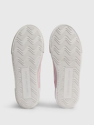 baskets à plateforme pour enfant white/fuchsia pour filles calvin klein jeans
