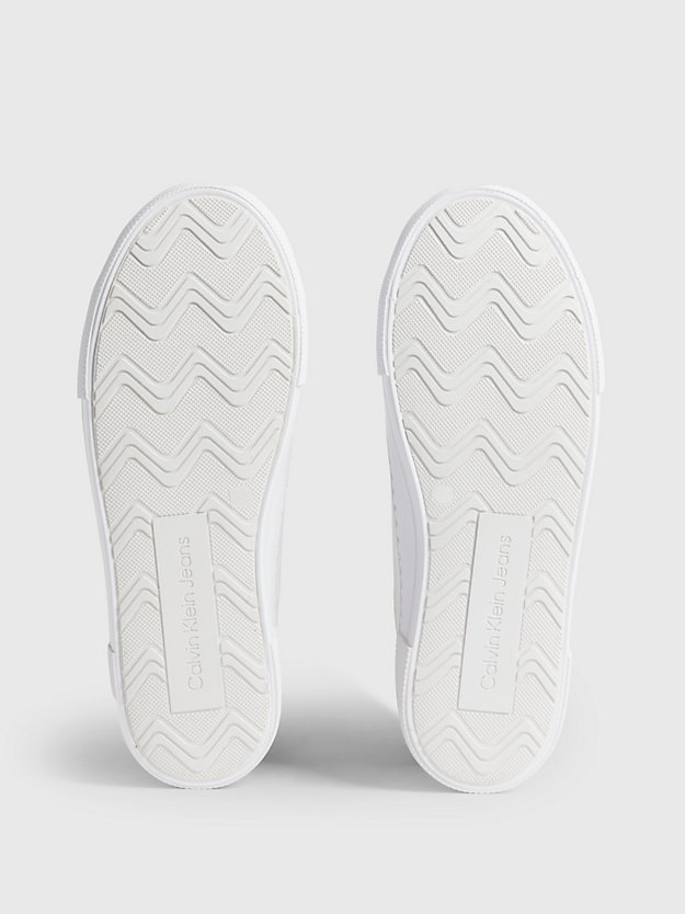 WHITE Dziecięce buty sportowe na platformie z przetworzonych materiałów dla Dziewczynki CALVIN KLEIN JEANS
