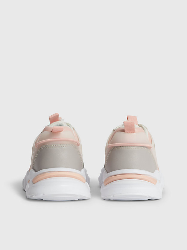 GREY/WHITE/PINK Kids Easy-Lace Trainers for girls CALVIN KLEIN JEANS