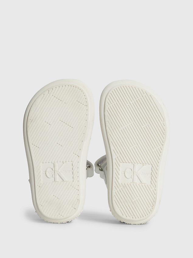 silver sandalen met klittenband voor peuters en oudere kids voor meisjes - calvin klein jeans