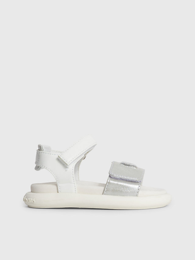 Silver / White Sandales Avec Velcro Pour Enfant Et Jeune Enfant undefined filles Calvin Klein