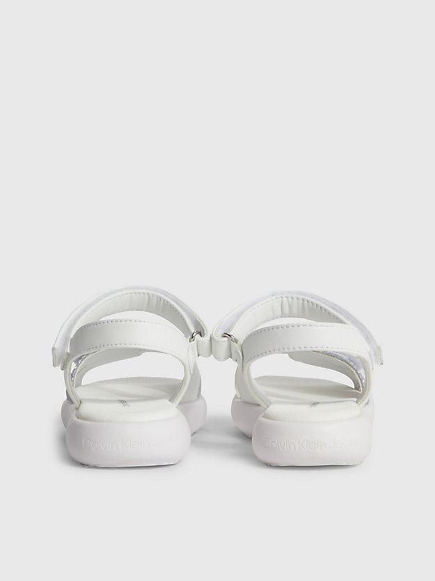 white/silver kids glitter sandals for girls calvin klein jeans
