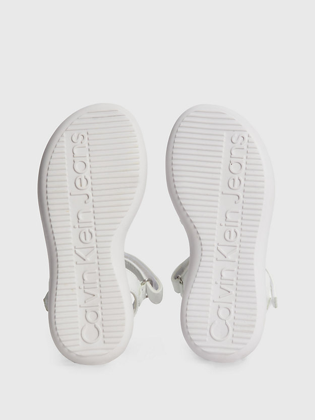 white/silver kids glitter sandals for girls calvin klein jeans