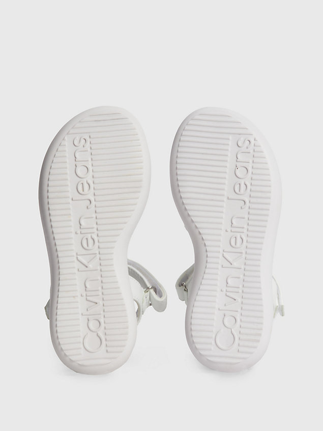 white glitzer-sandalen für kinder für maedchen - calvin klein jeans