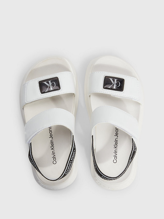 white logo-sandalen für kinder für maedchen - calvin klein jeans