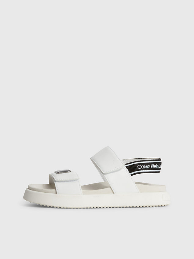 white sandalen voor kinderen met klittenband voor meisjes - calvin klein jeans