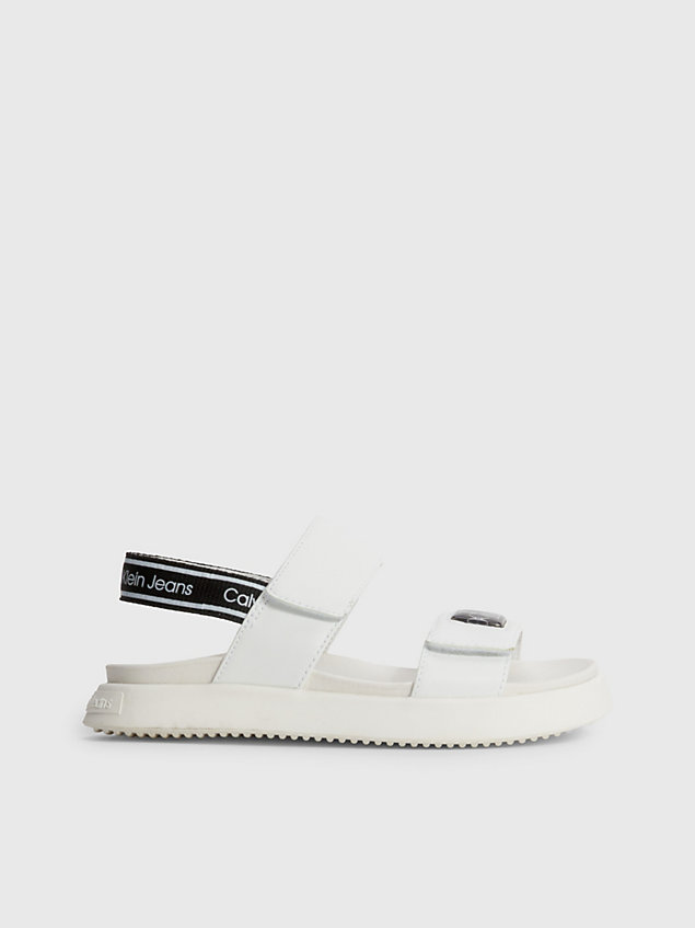 white kids velcro sandals for girls calvin klein jeans