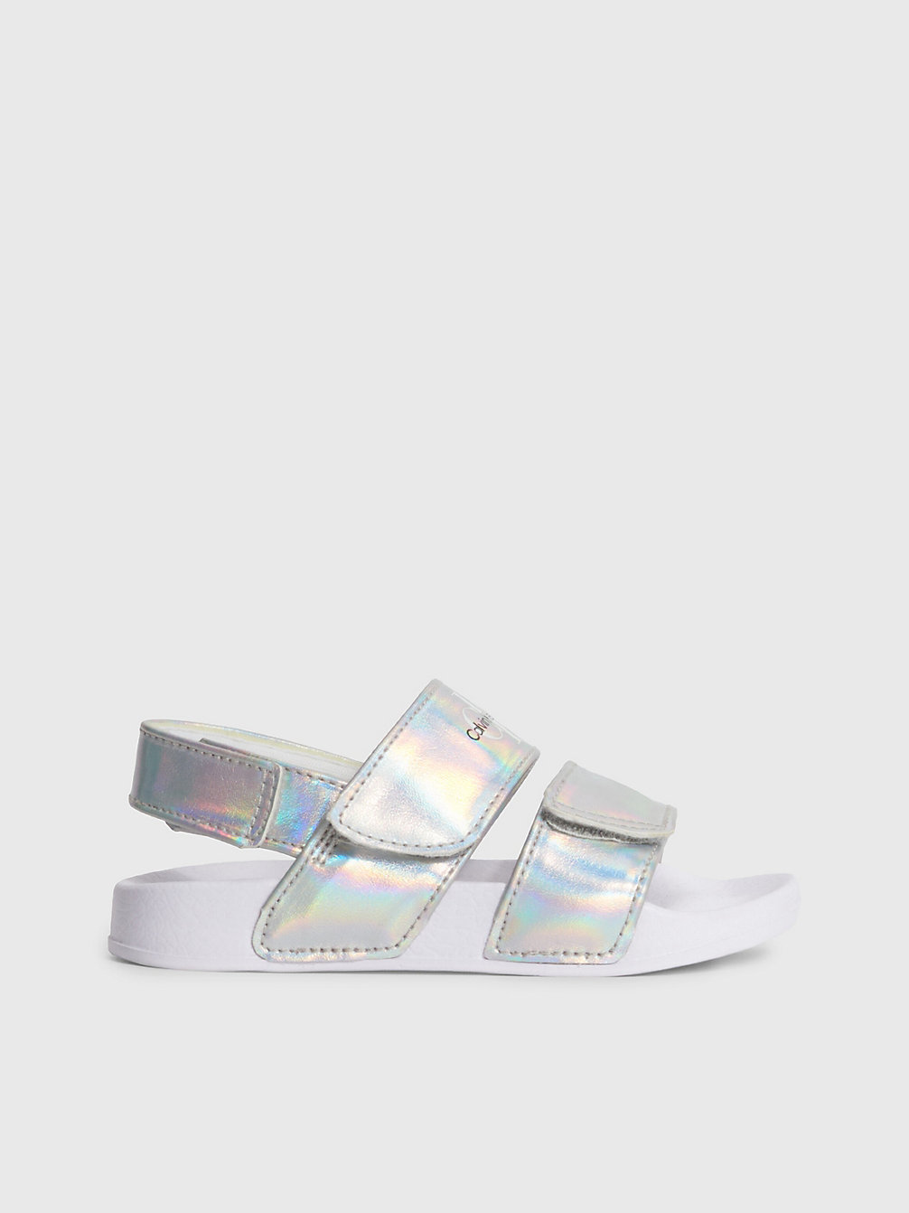 SILVER Toddlers And Kids Holographic Sandals undefined girls Calvin Klein