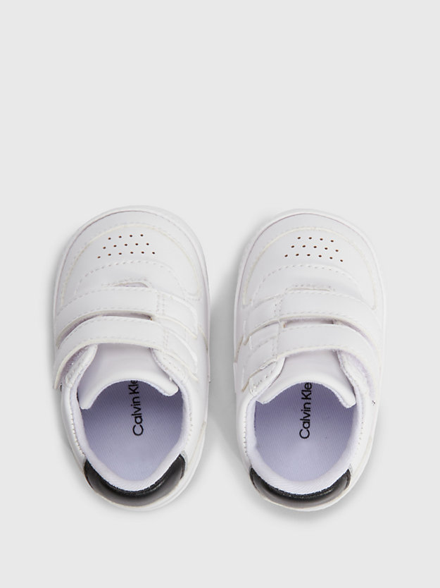 WHITE/BLACK Recycelte Sneakers mit Klettverschluss für Babys für boys CALVIN KLEIN JEANS