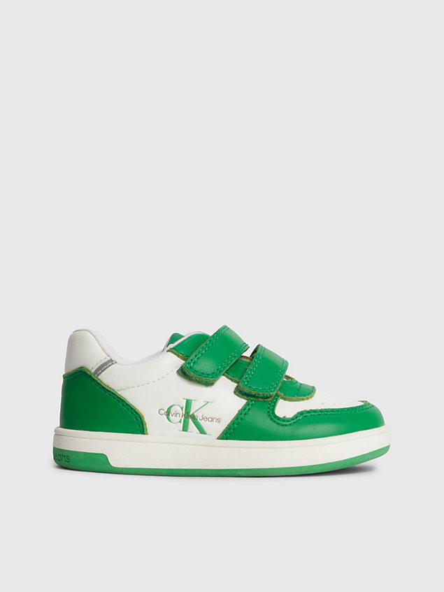green toddlers and kids velcro trainers for kids unisex calvin klein jeans