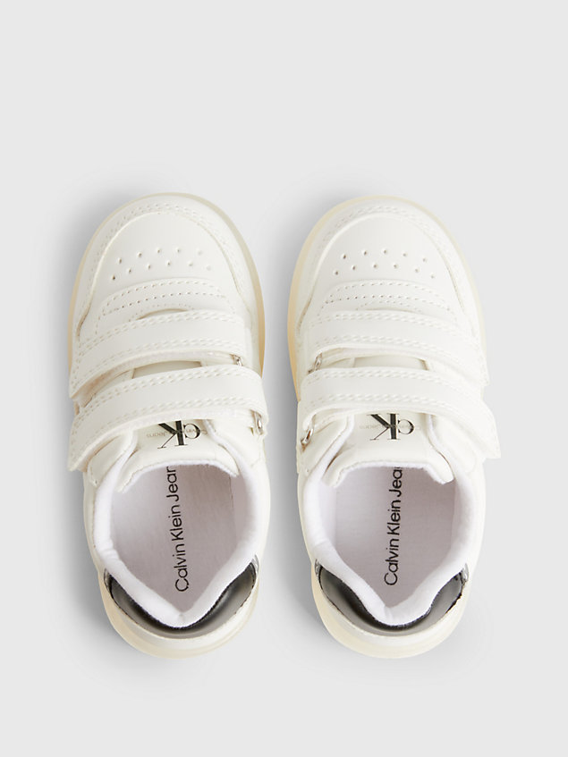 white sneakers met klittenband voor peuters en kids voor kids unisex - calvin klein jeans