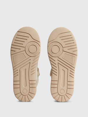 beige/milk kids recycled trainers for kids unisex calvin klein jeans