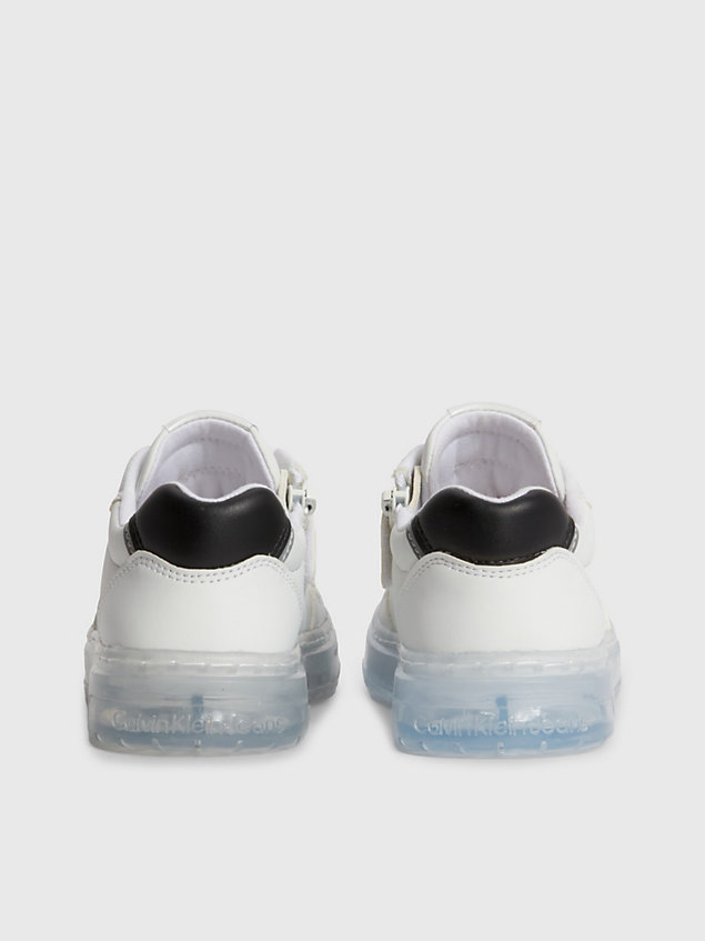 white kids recycled trainers for kids unisex calvin klein jeans