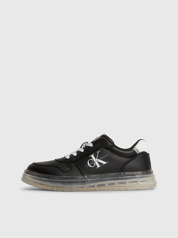 black kids recycled trainers for kids unisex calvin klein jeans