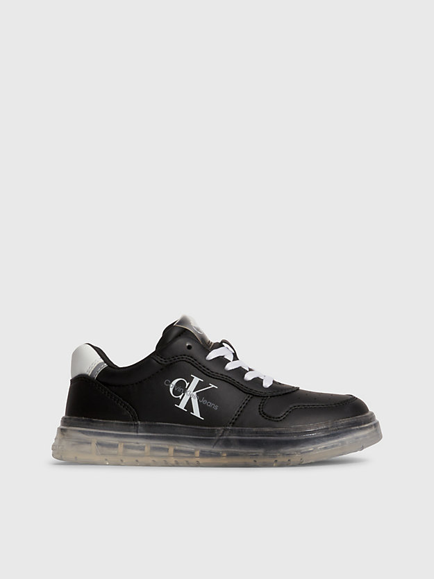 black kids recycled trainers for kids unisex calvin klein jeans