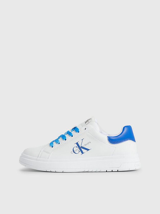WHITE/ROYAL Kids Recycled Trainers for kids unisex CALVIN KLEIN JEANS