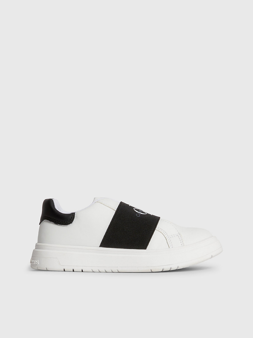 WHITE / BLACK Kids Recycled Pull-On Trainers undefined kids unisex Calvin Klein