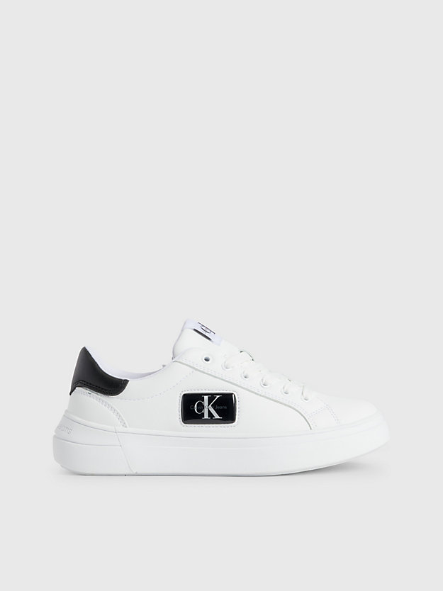 WHITE/BLACK Kids Recycled Trainers for kids unisex CALVIN KLEIN JEANS