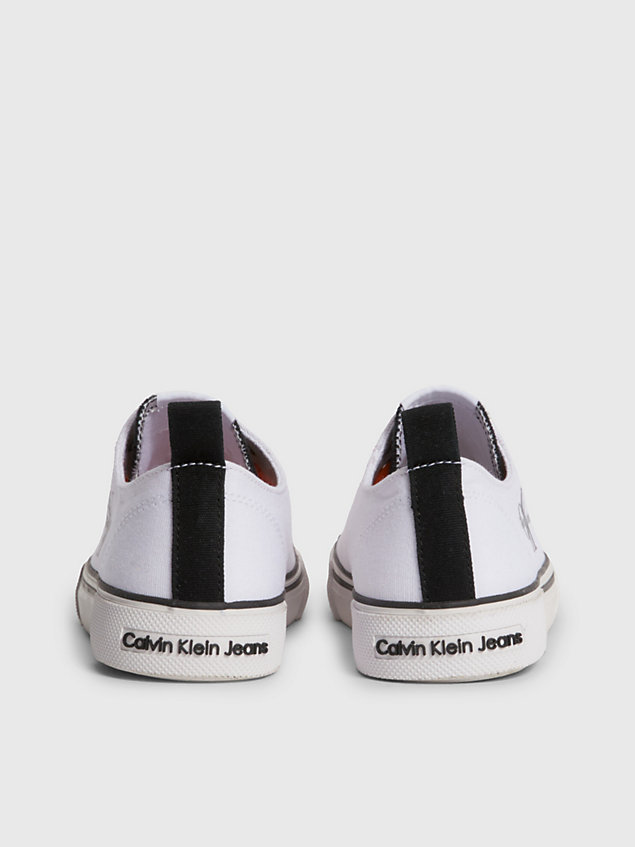 sneaker in tela riciclata bambino white da kids unisex calvin klein jeans