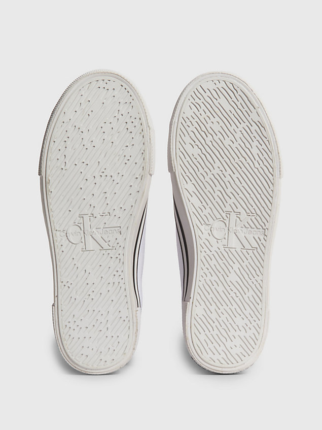 white sneakers aus recyceltem canvas für kinder für kids unisex - calvin klein jeans