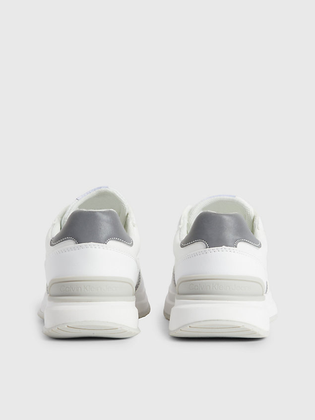 white kids recycled trainers for kids unisex calvin klein jeans