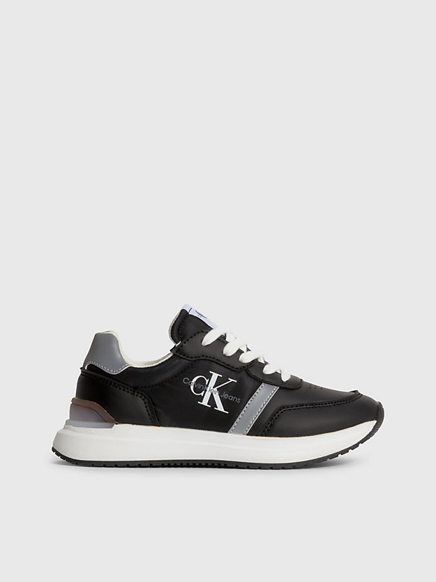 BLACK/GREY Kids Recycled Trainers for kids unisex CALVIN KLEIN JEANS