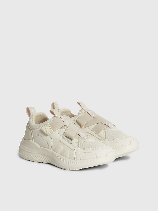 off white kids velcro trainers for kids unisex calvin klein jeans