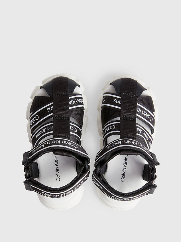 black sandalen met logo voor peuters en kinderen voor boys - calvin klein jeans