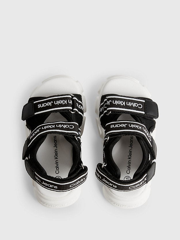 BLACK Kids Velcro  Logo Sandals for boys CALVIN KLEIN JEANS