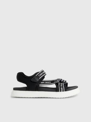 BLACK Kids Velcro Logo Sandals for boys CALVIN KLEIN JEANS