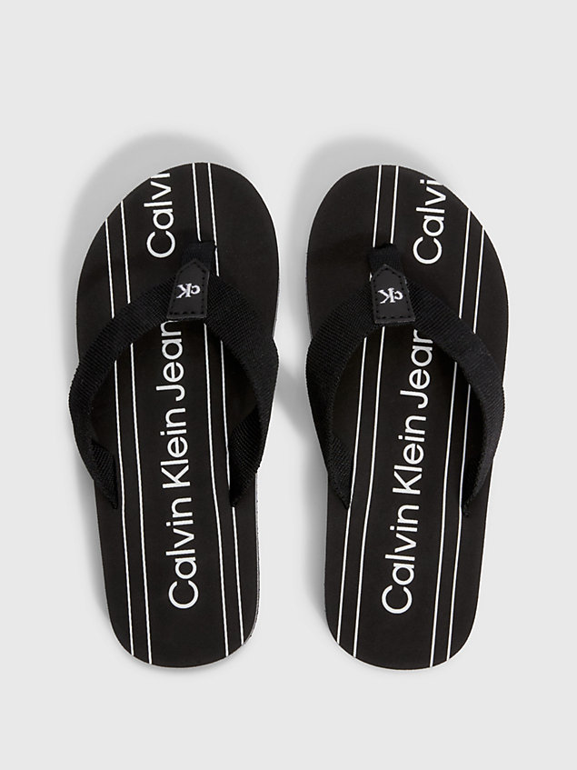 black slippers voor kinderen met logo voor kids unisex - calvin klein jeans
