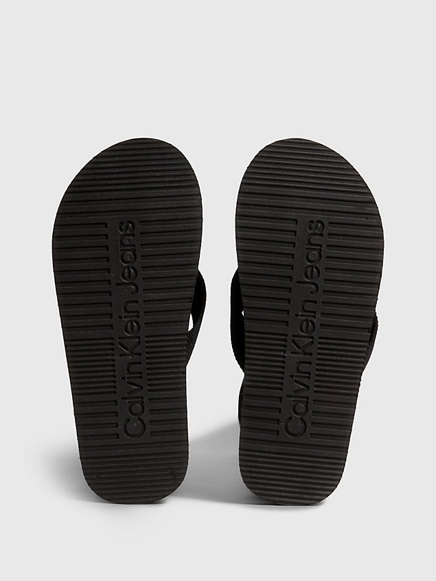 black slippers voor kinderen met logo voor kids unisex - calvin klein jeans