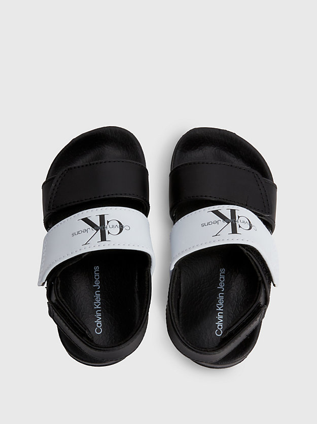 BLACK/WHITE Toddlers and Kids Sandals for boys CALVIN KLEIN JEANS