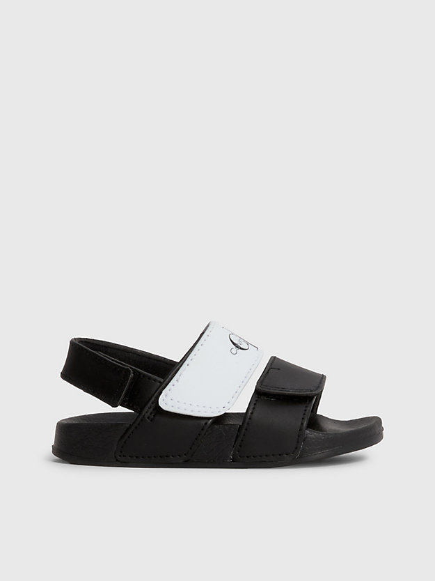 BLACK/WHITE Toddlers and Kids Sandals for boys CALVIN KLEIN JEANS