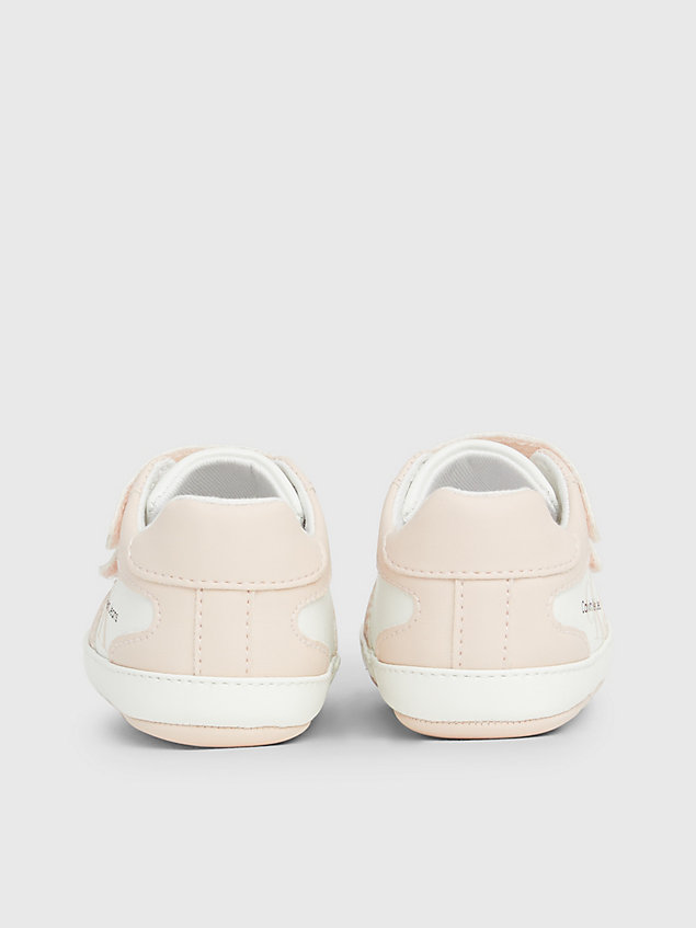 pink baby velcro trainers for girls calvin klein jeans